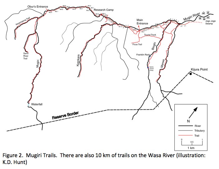 Trail Map of Mugiri River trails