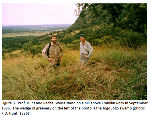 APD Rachel Weis and Kevin Hunt on escarpment